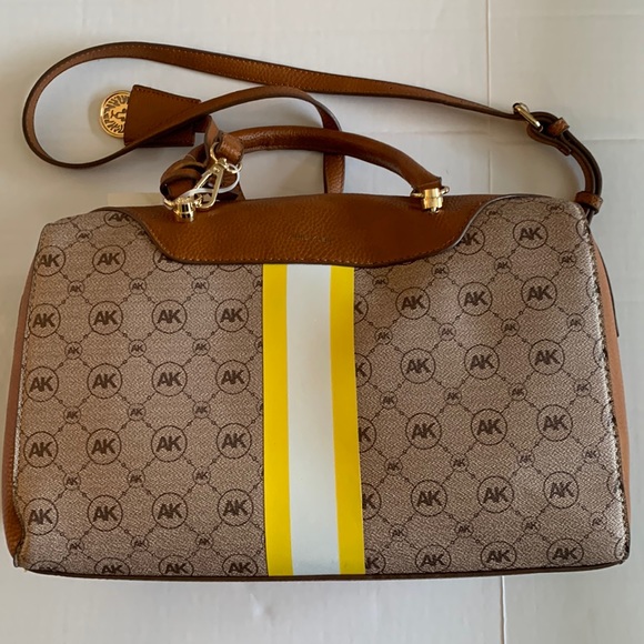 Anne Klein Handbags - ANNE KLEIN. NWT. New Anne Klein logo design w/a varsity stripe down its …